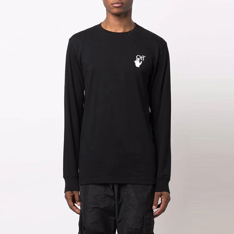 Off-White FW21 Caravaggio Painting Solid Color Long Sleeves Ordinary Version Black OMAB001F21JER0031 - 3