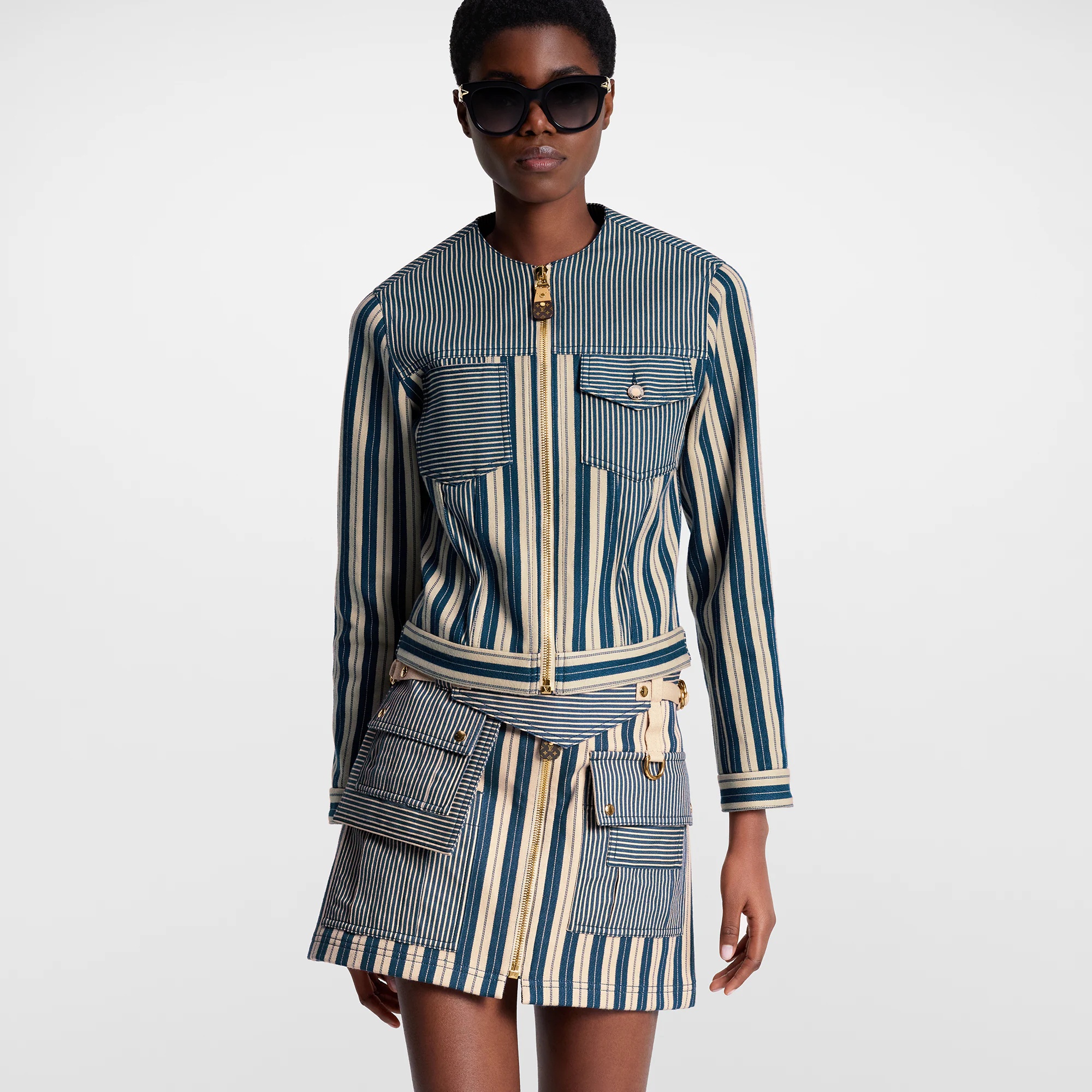 Mixed Stripes Utility Mini Skirt - 5