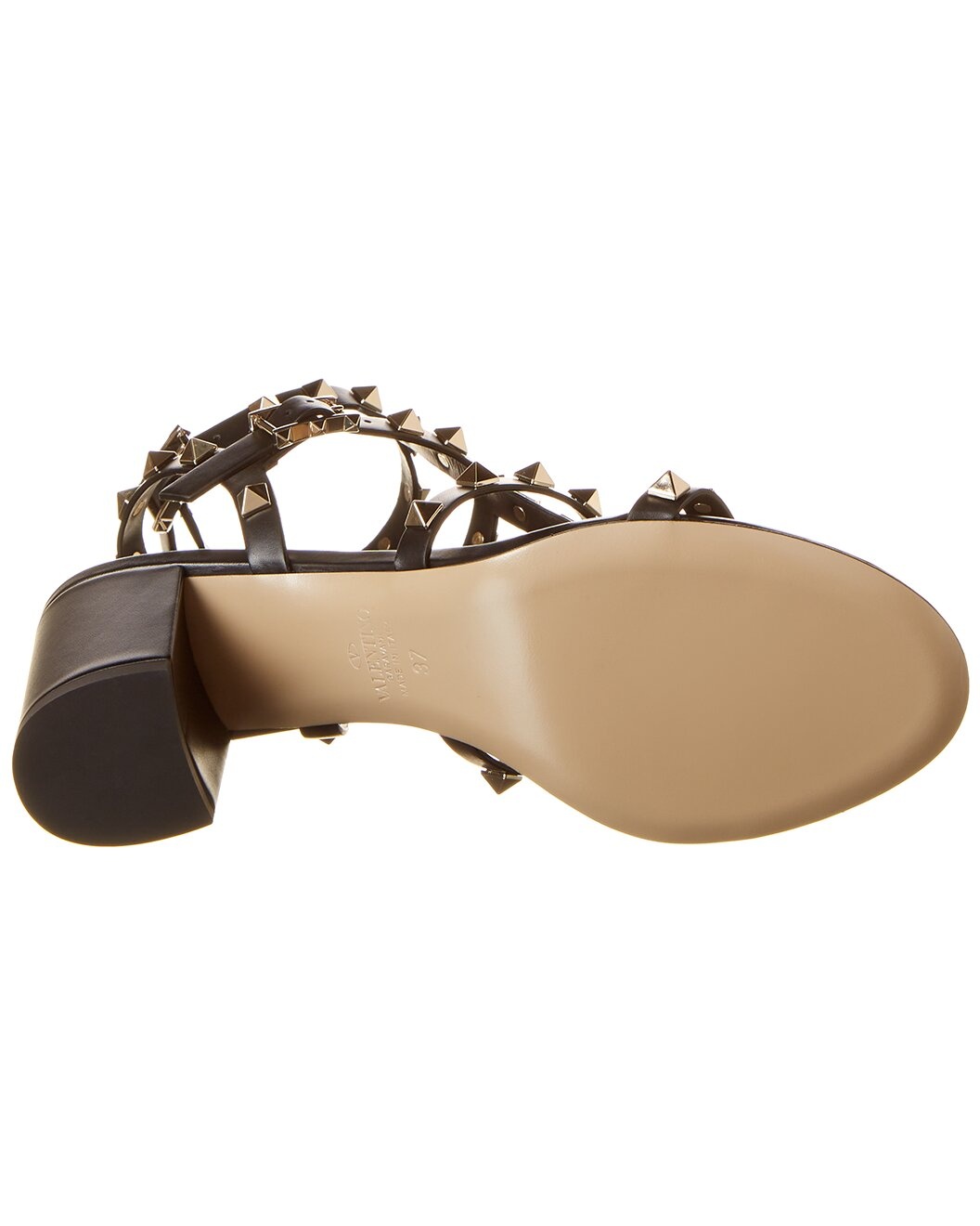 Valentino Rockstud Caged 60 Leather Ankle Strap Sandal - 4
