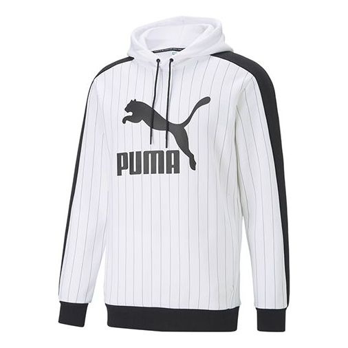 PUMA Pinstripe Stripes Sweatshirt White 530179-02 - 1