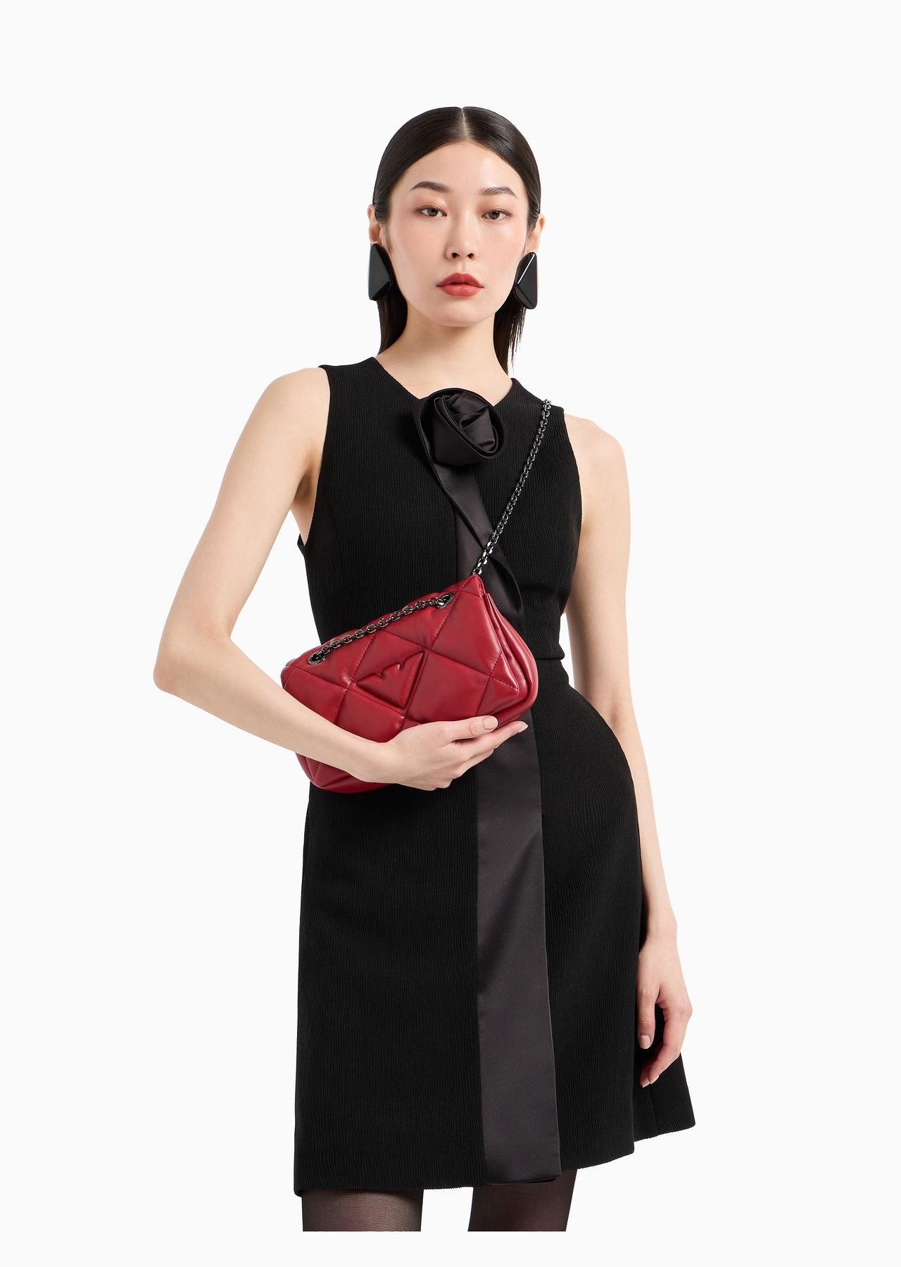 Quilted nappa leather-effect shopper bag with flap - 7