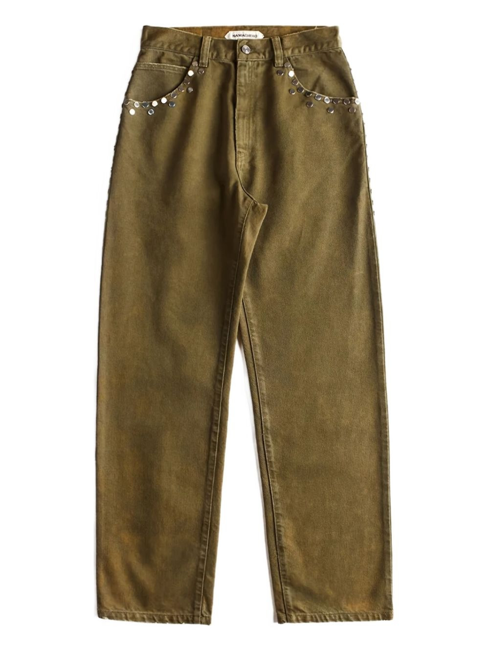 studded detail jeans - 1