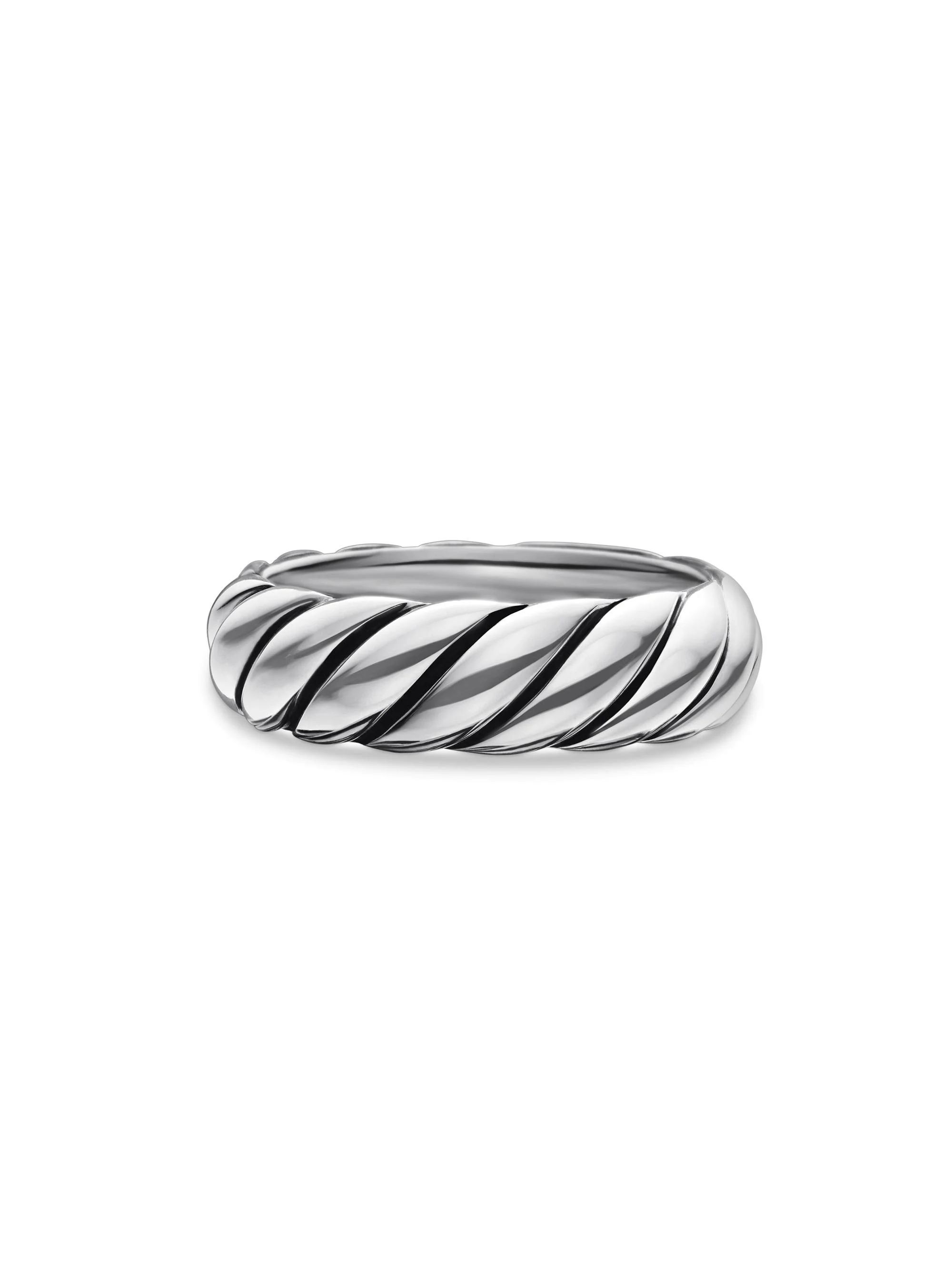Women's Sculpted Cable Band Ring in Sterling Silver - Silver - 1