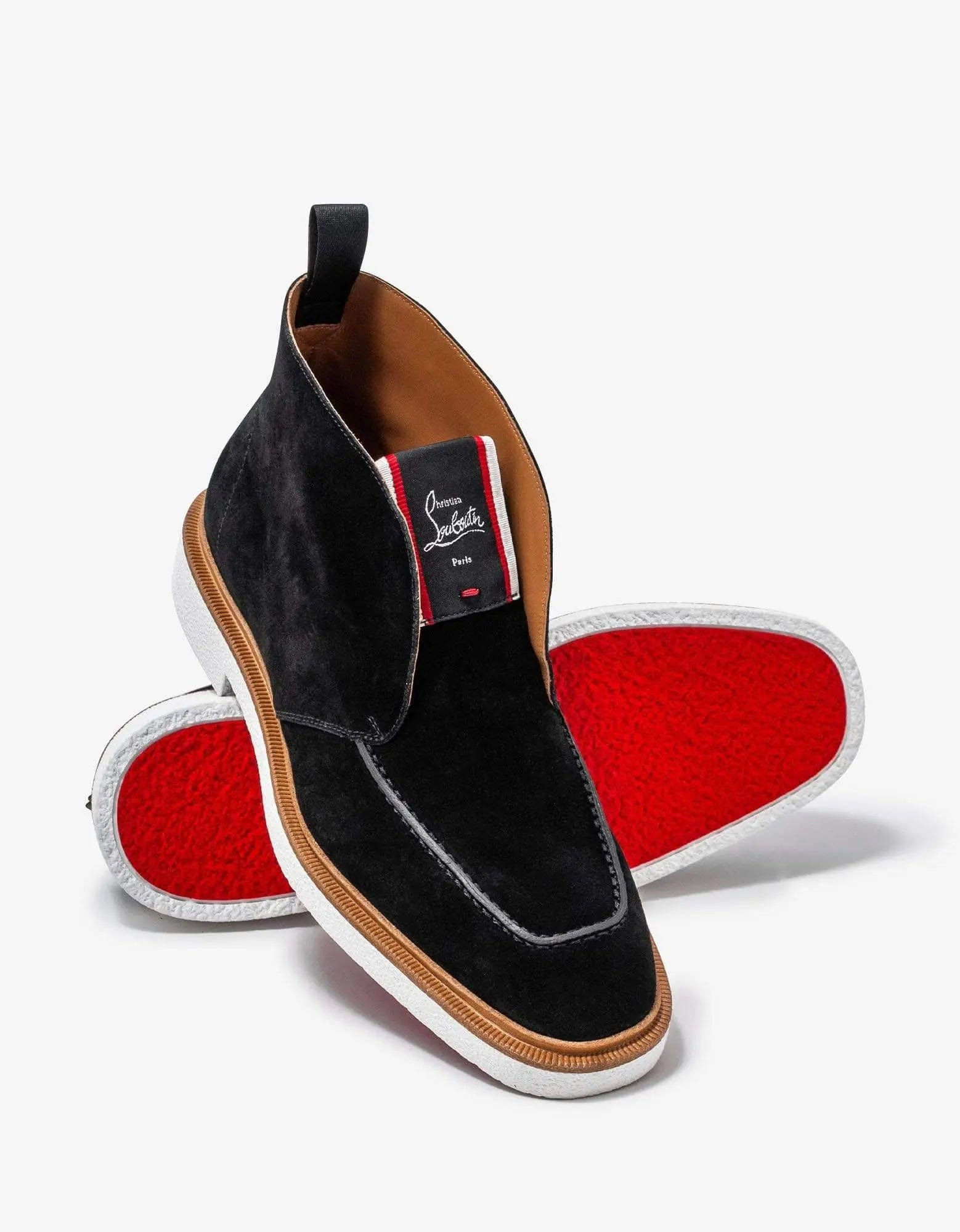 Christian Louboutin Citycrepe Black Suede Ankle Boots - 7