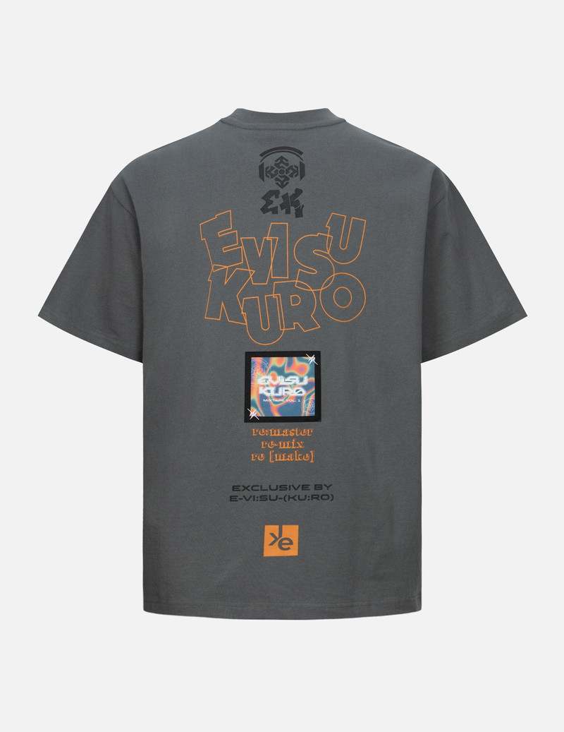 EVISU Seagull and Rainbow Gradient Pattern Print Relax Fit T-Shirt outlook