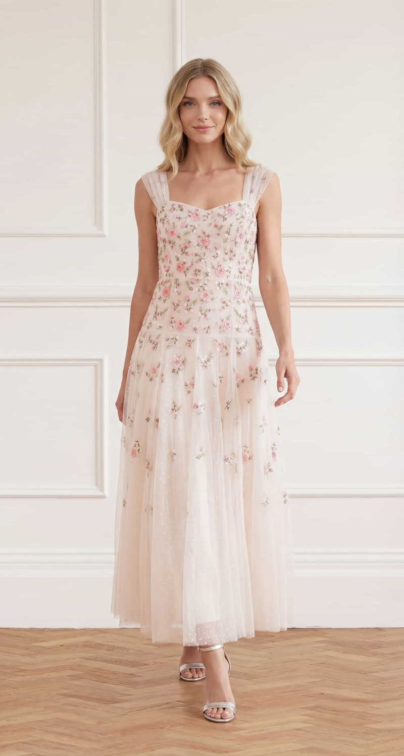 Needle & Thread Mayflower Ditsy Ankle Gown outlook