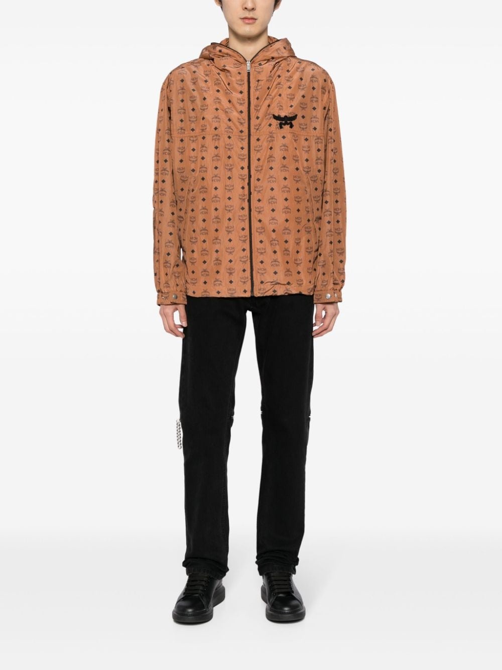 Visetos-print hooded jacket - 2