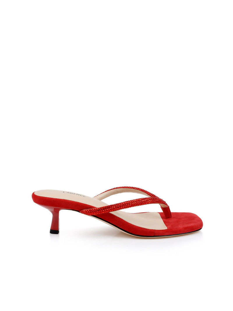 Hortense Crystal-Strap Kitten Heel 1