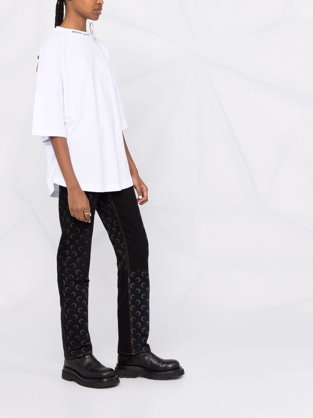 logo-print high-neck T-shirt - 6