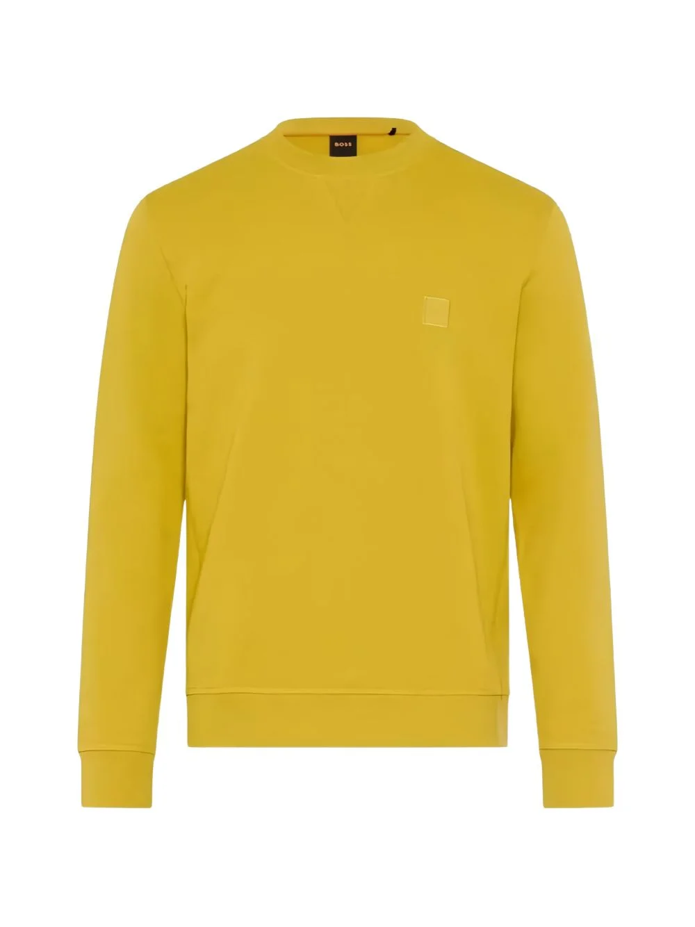 square-patch crew-neck sweatshirt - 1