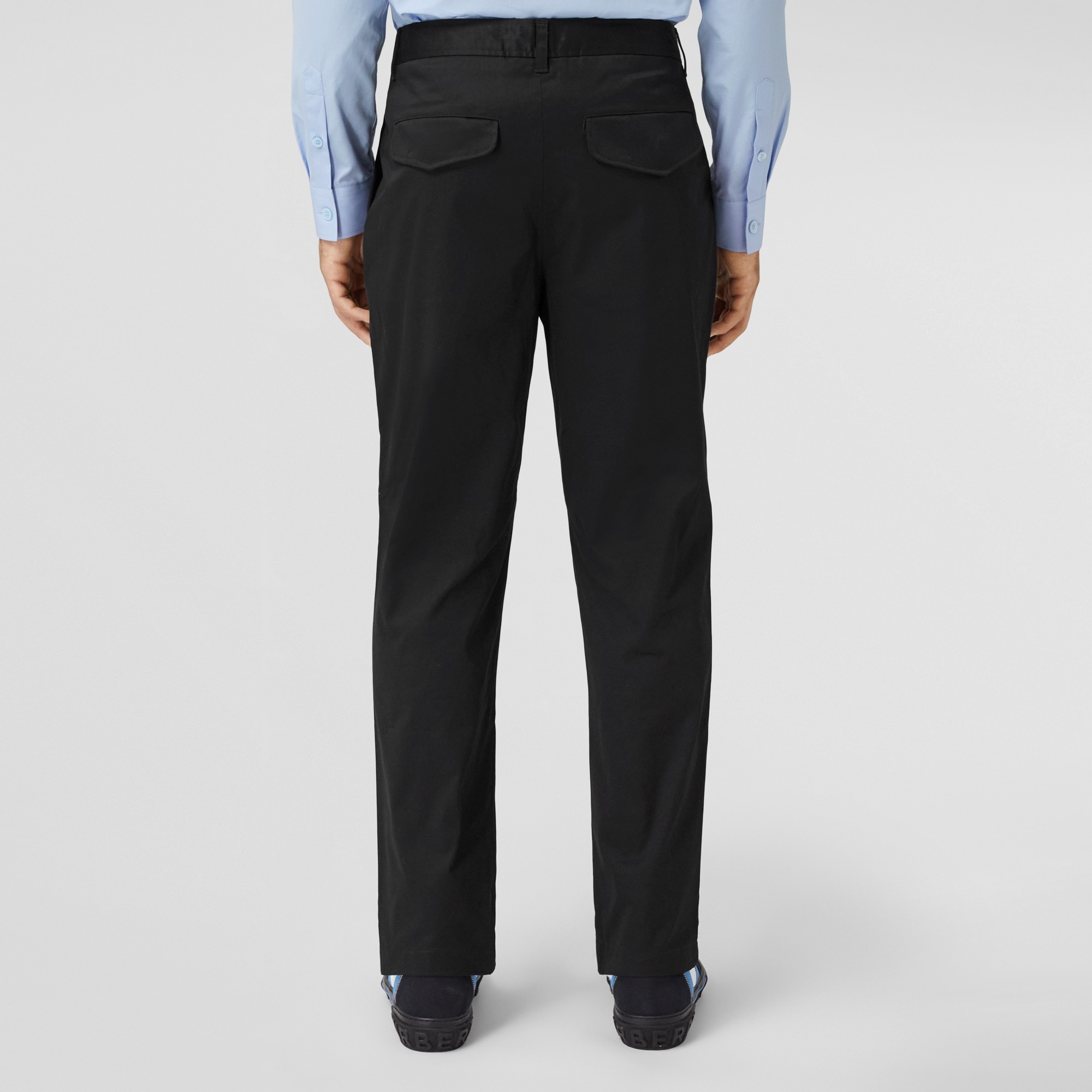 Slim Fit Monogram Motif Stretch Cotton Chinos - 4