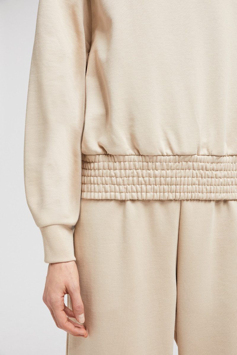 Pleated Sleeve Cotton Sweatshirt 6