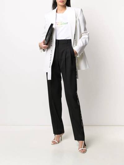 Stella McCartney tape detail straight trousers outlook