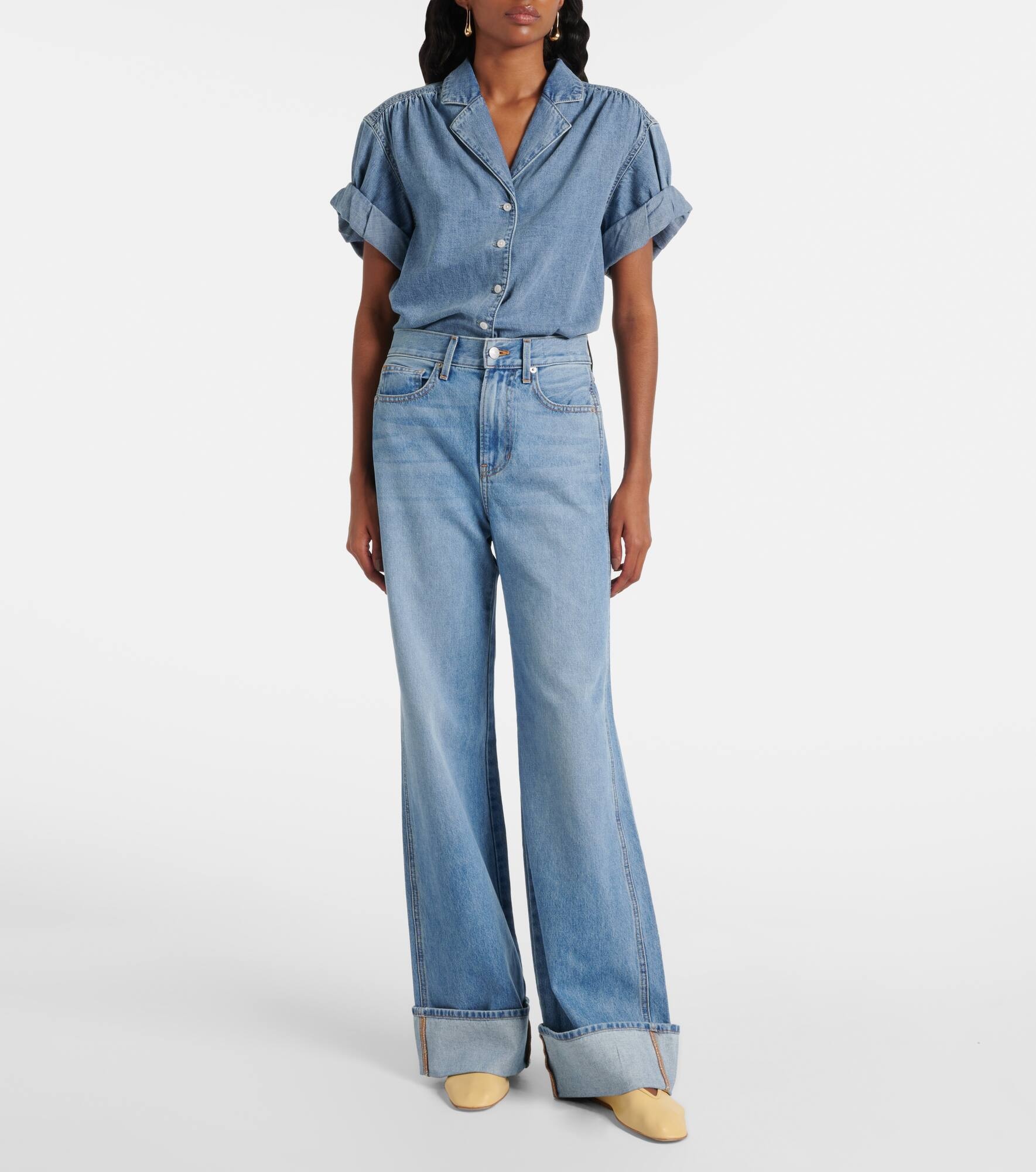 Taylor high-rise wide-leg jeans - 7