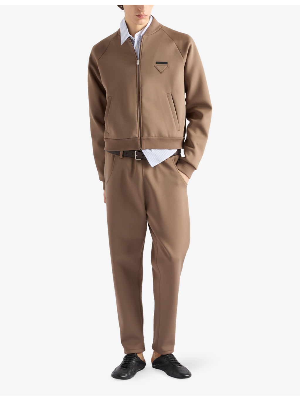 Brand-Patch Stretch-Woven Bomber Jacket - 2