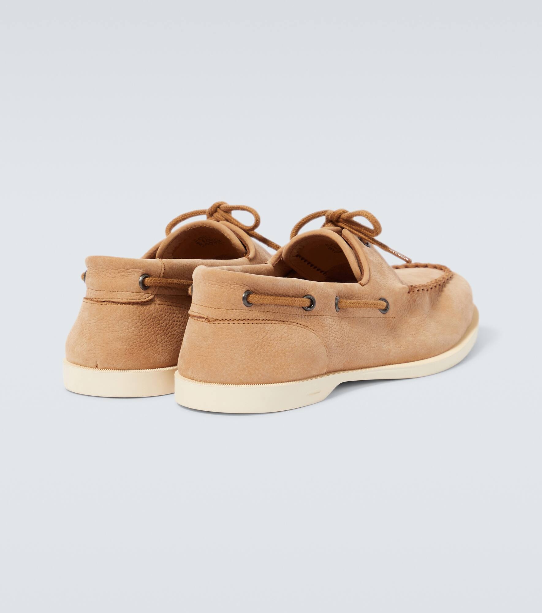 Foil leather boat shoes - 6