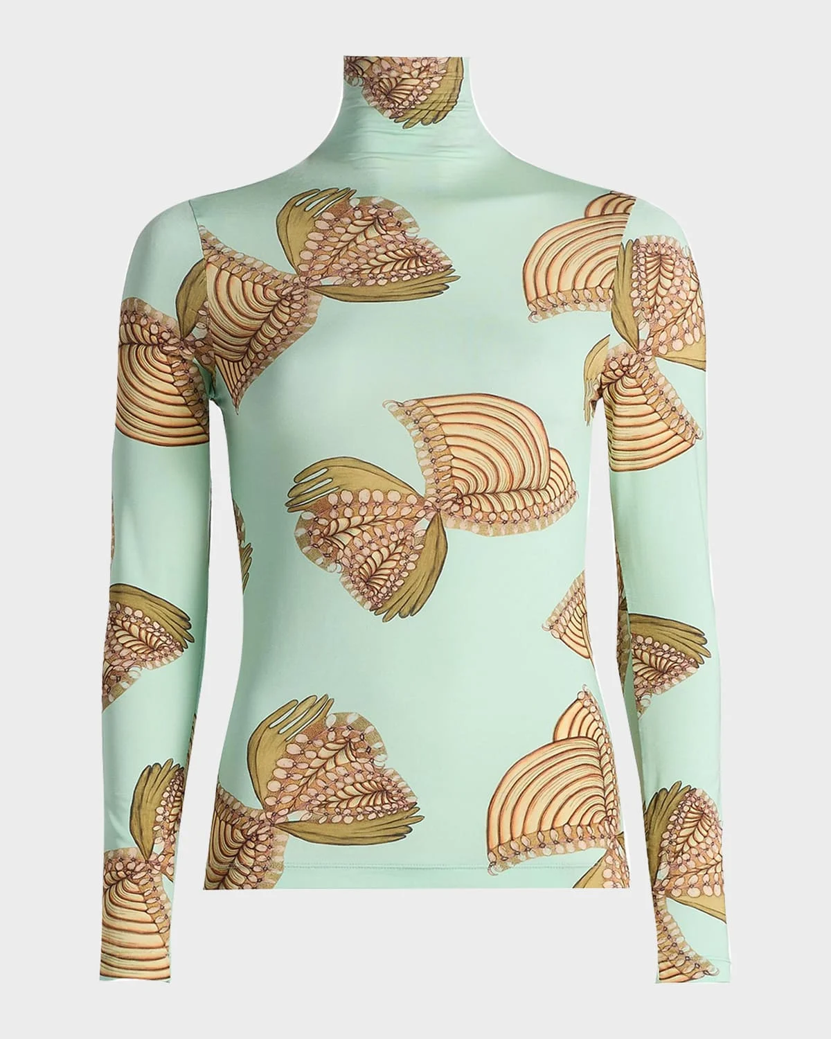 Aurelia Jersey Long-Sleeve Turtleneck Top - 1