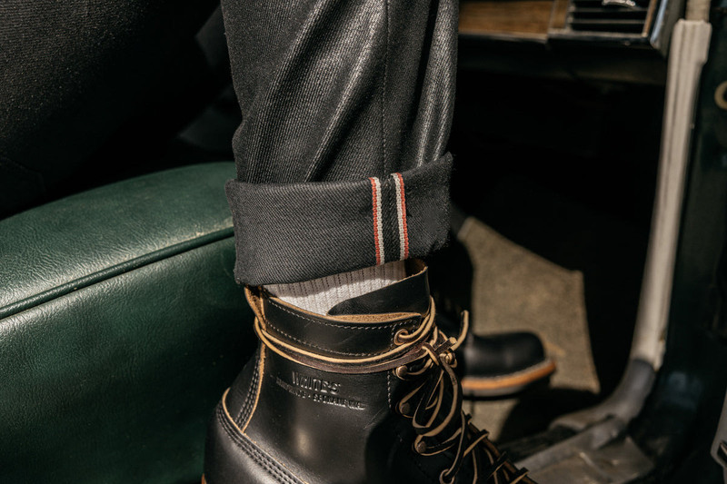 The Pen Slim - Coated Black Raw 14oz Selvedge 3