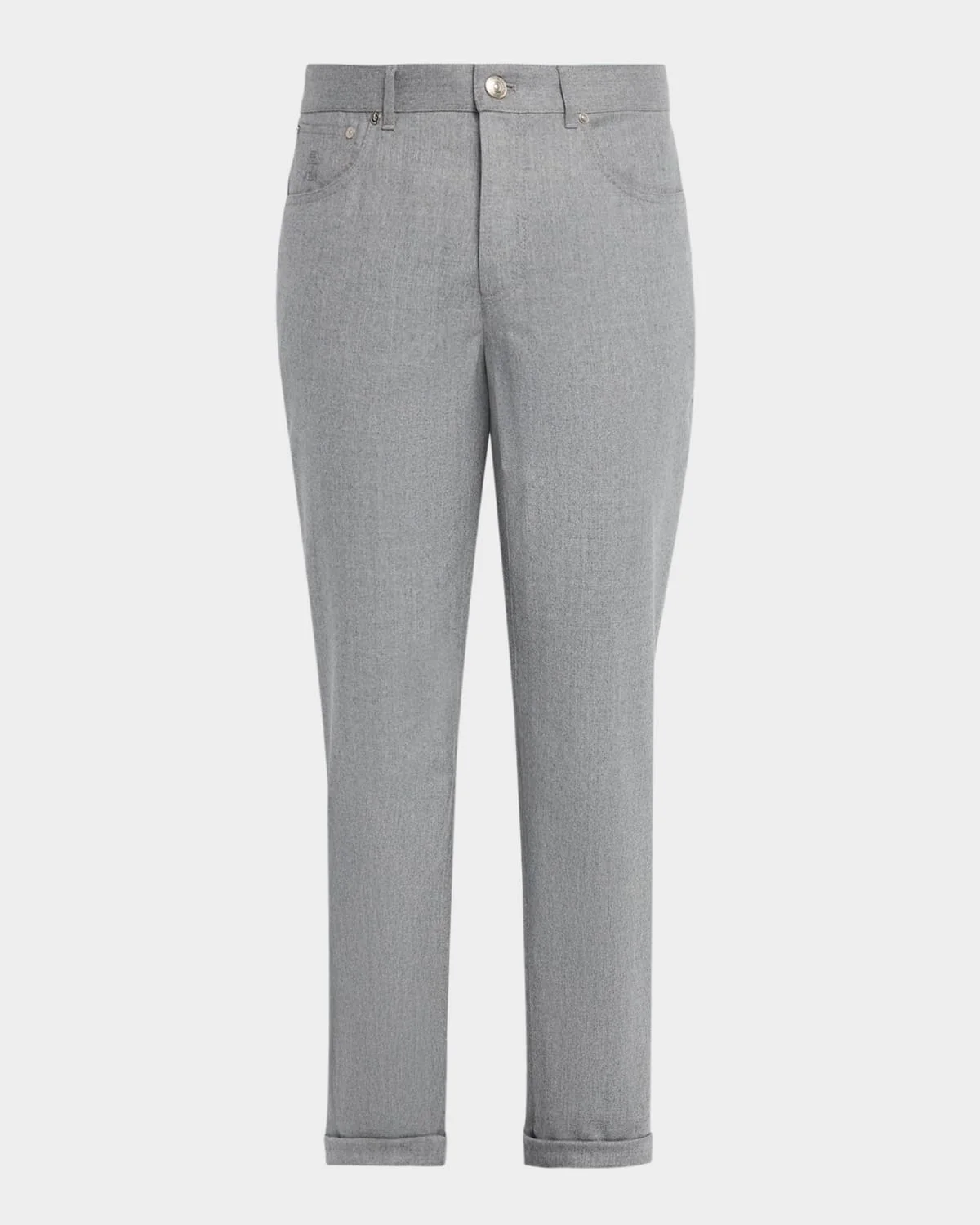 Men's Wool Flannel Five-Pocket Pants - 1