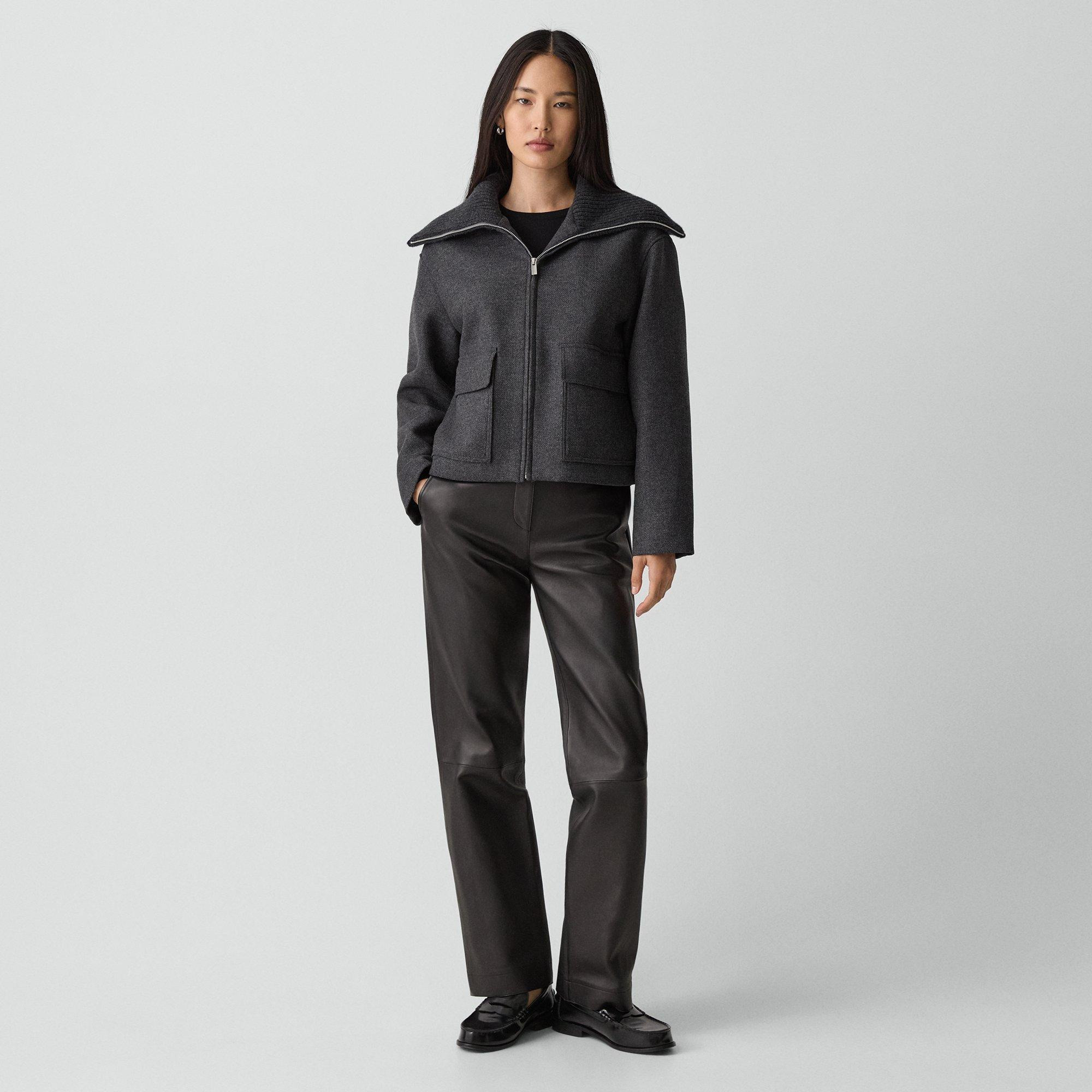 Wing Collar Jacket in Wool - 6