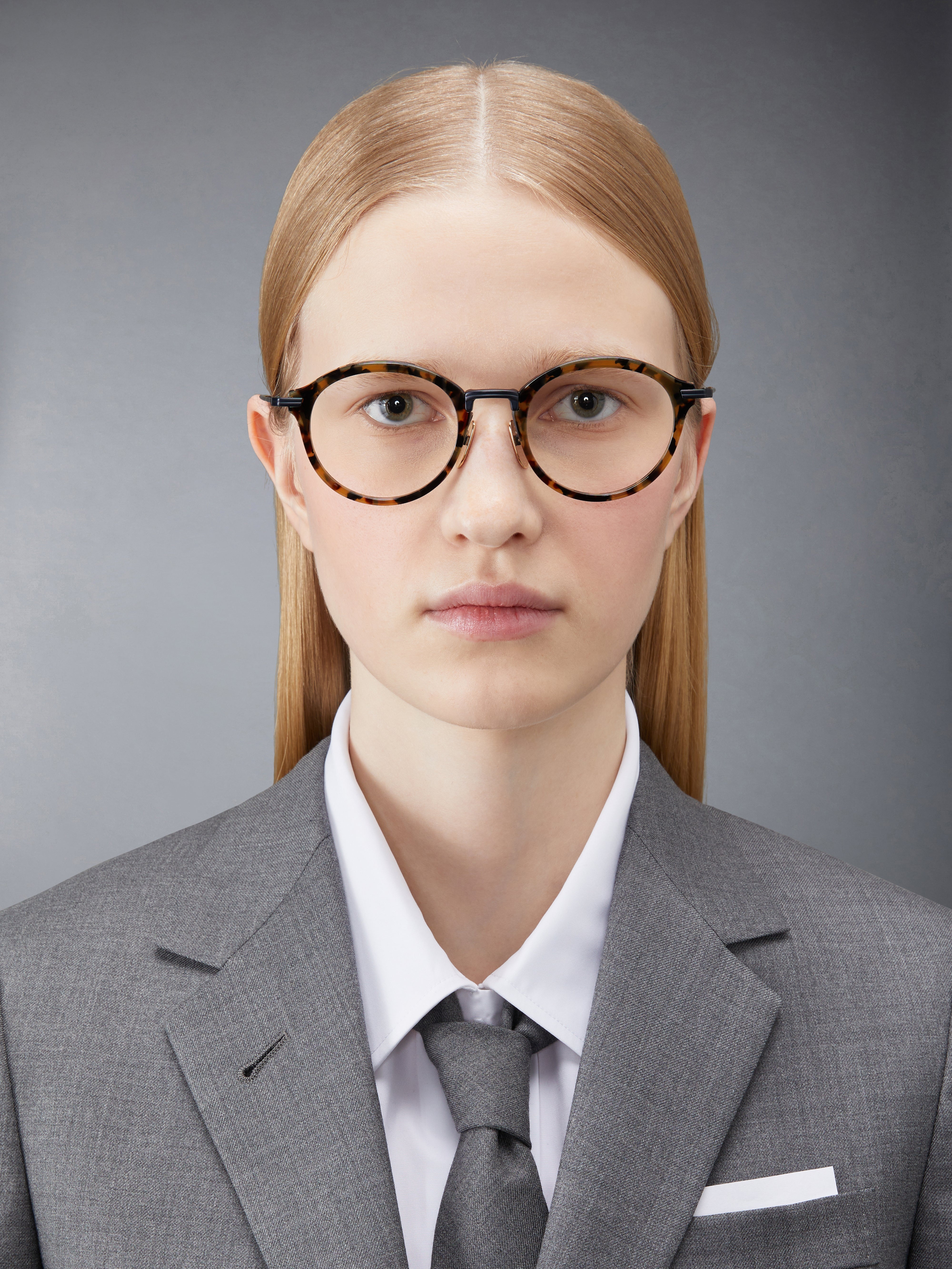 ACETATE AND TITANIUM ROUND EYEGLASSES - 2