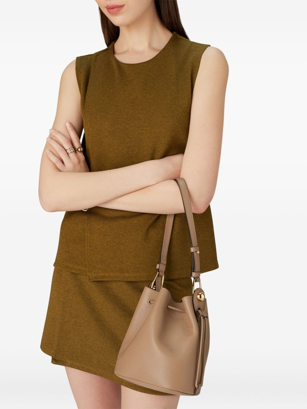 mini Sfera leather bucket bag - 2