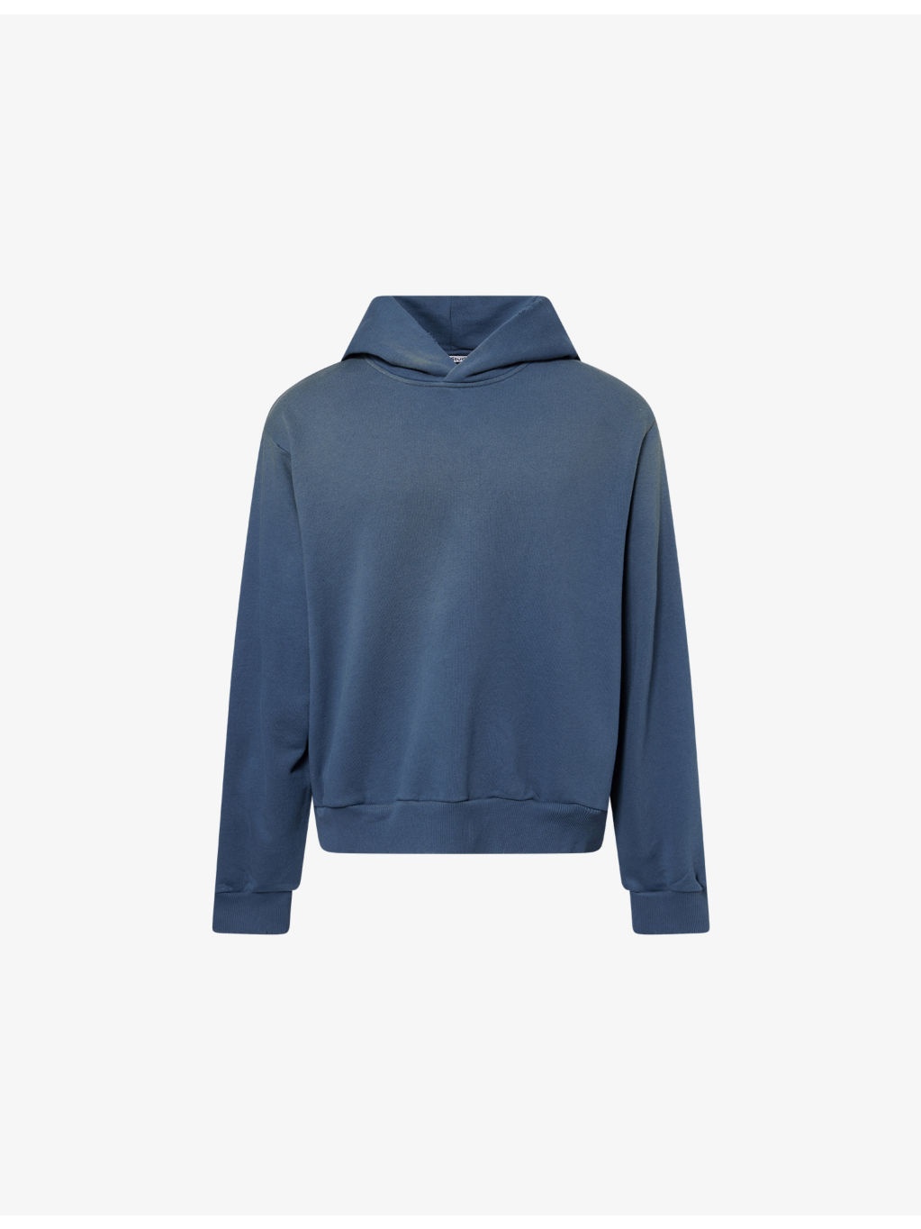 Logo distressed relaxed-fit cotton-blend hoody - 1