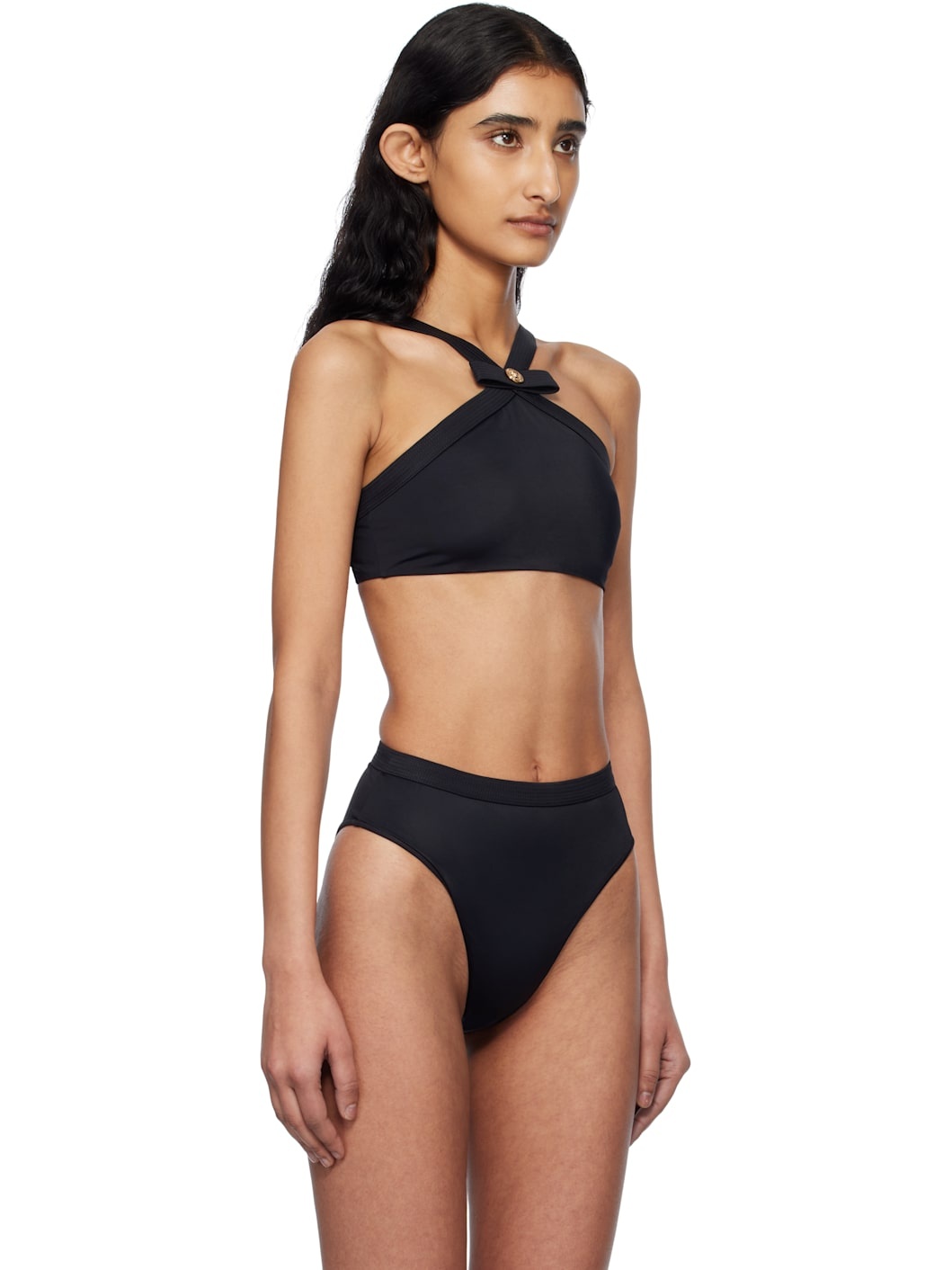 Black Gianni Ribbon Bikini Top - 2