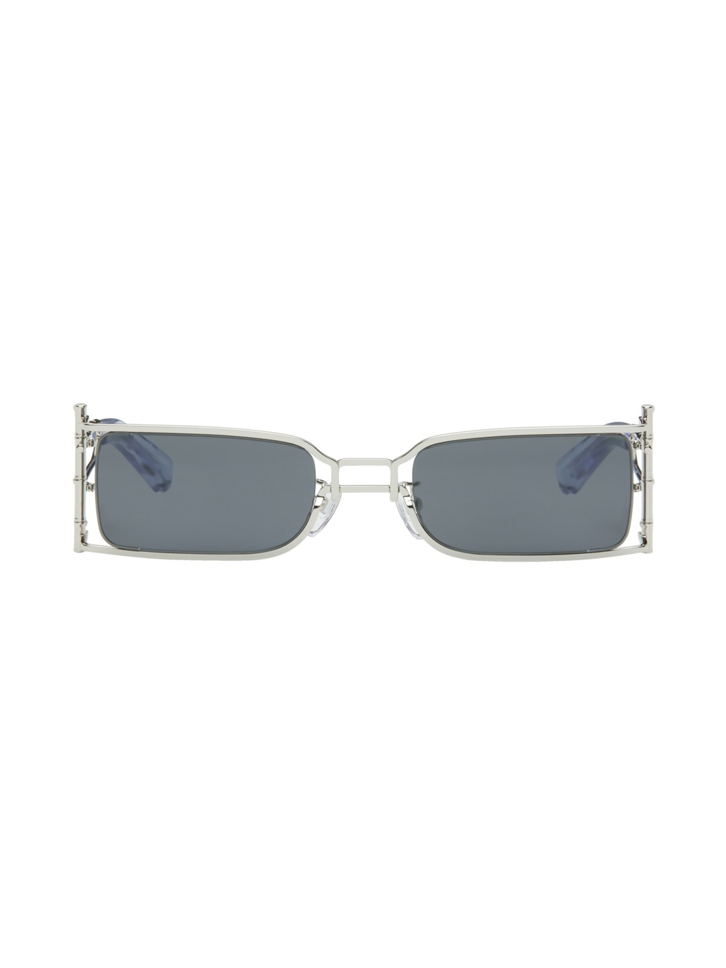 SSENSE Exclusive Silver Bamboo Sunglasses - 1