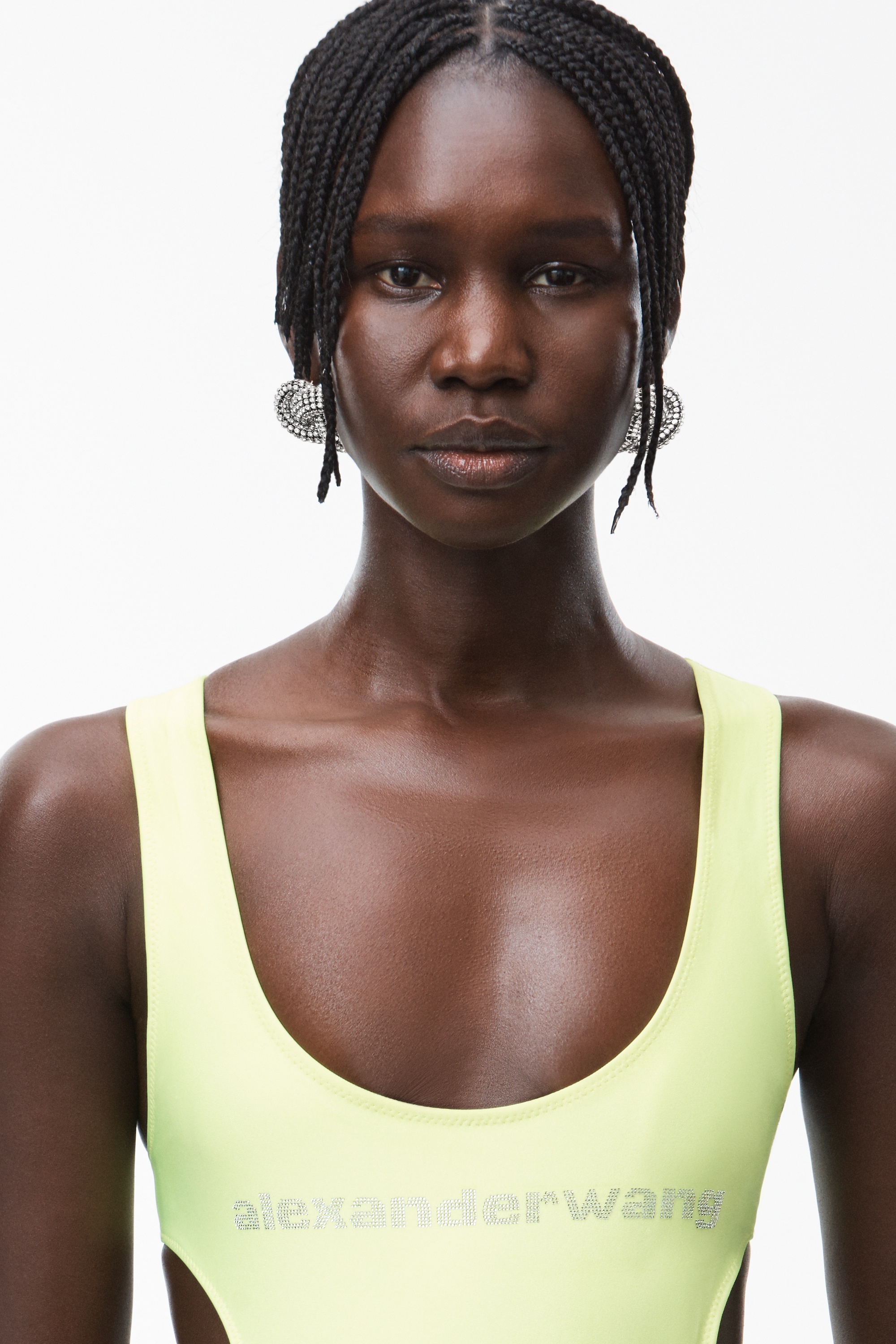 CRYSTAL LOGO SWIMSUIT IN ACTIVE STRETCH - 3