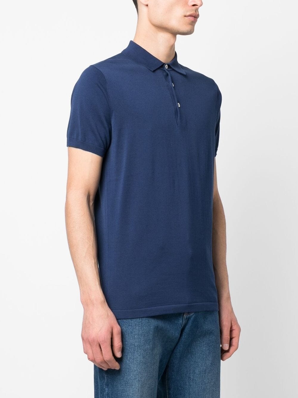 plain cotton polo shirt - 3