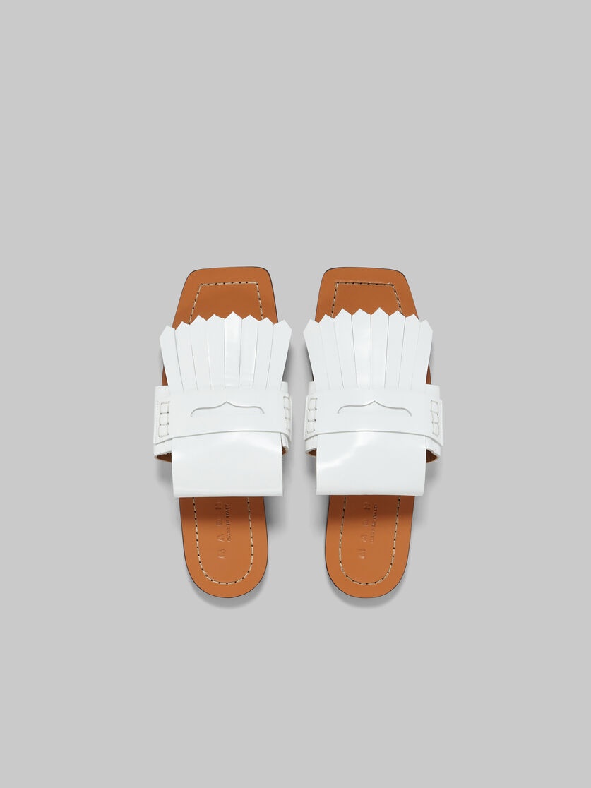 WHITE LEATHER BAMBI SANDAL - 4
