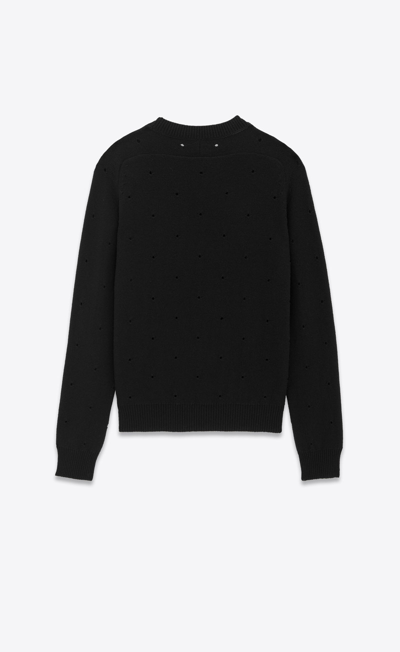 SAINT LAURENT sweater in openwork wool outlook