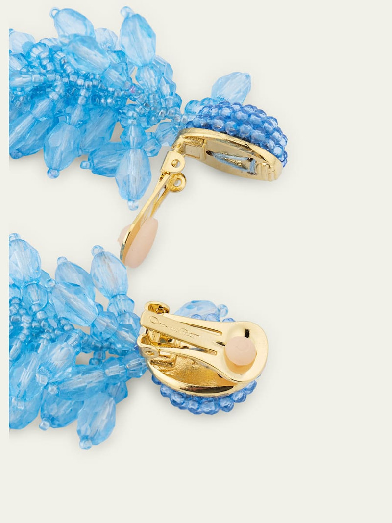 Beaded Cascade Tassel Clip-On Earrings 4