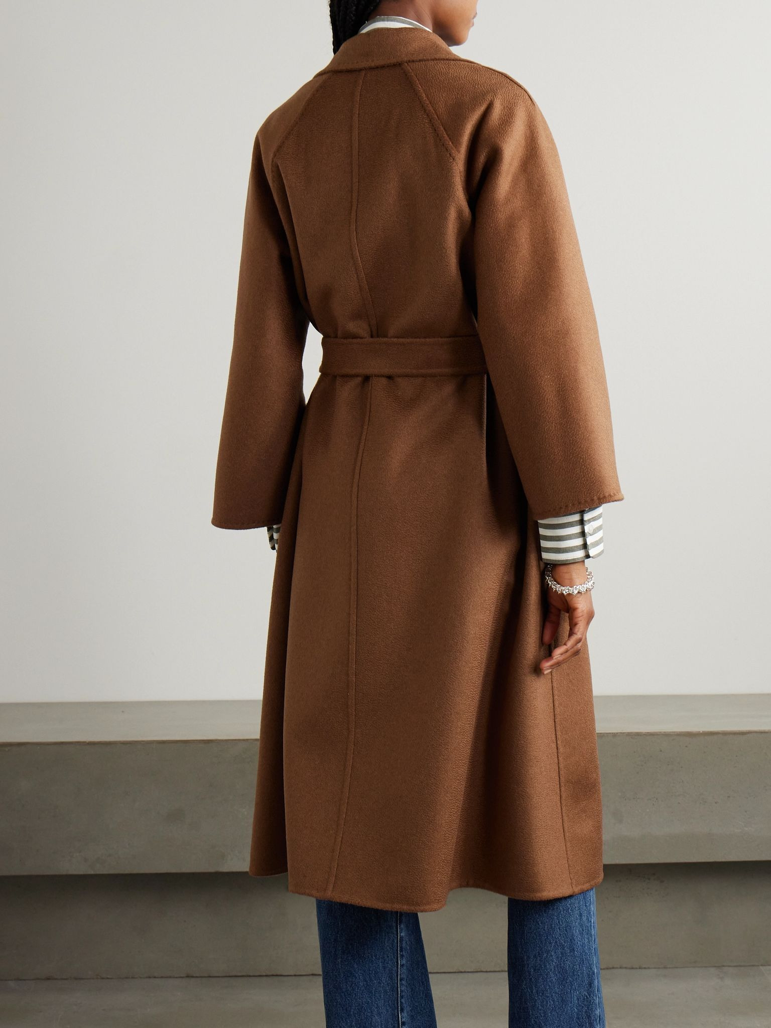 Ludmilla belted cashmere coat Brown - 4