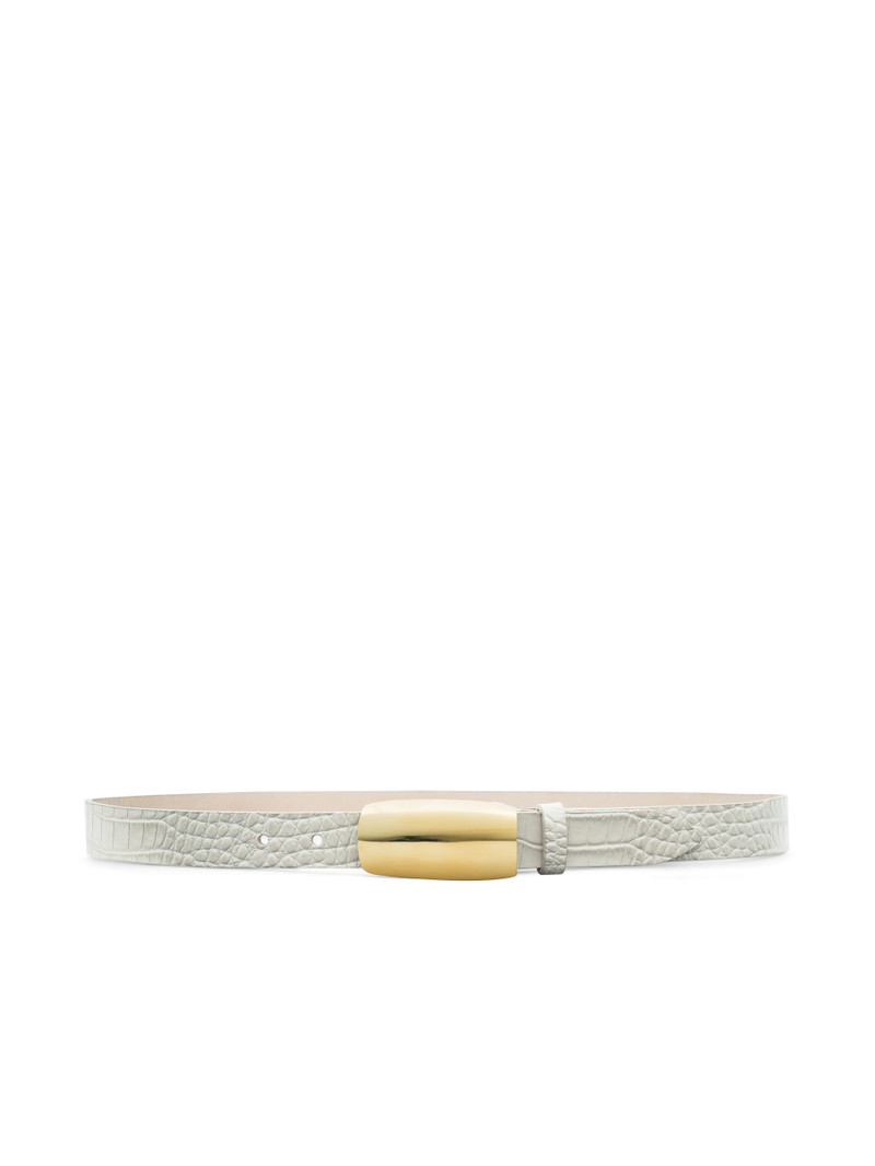 L'AGENCE Marlowe Croc-Embossed Leather Belt outlook