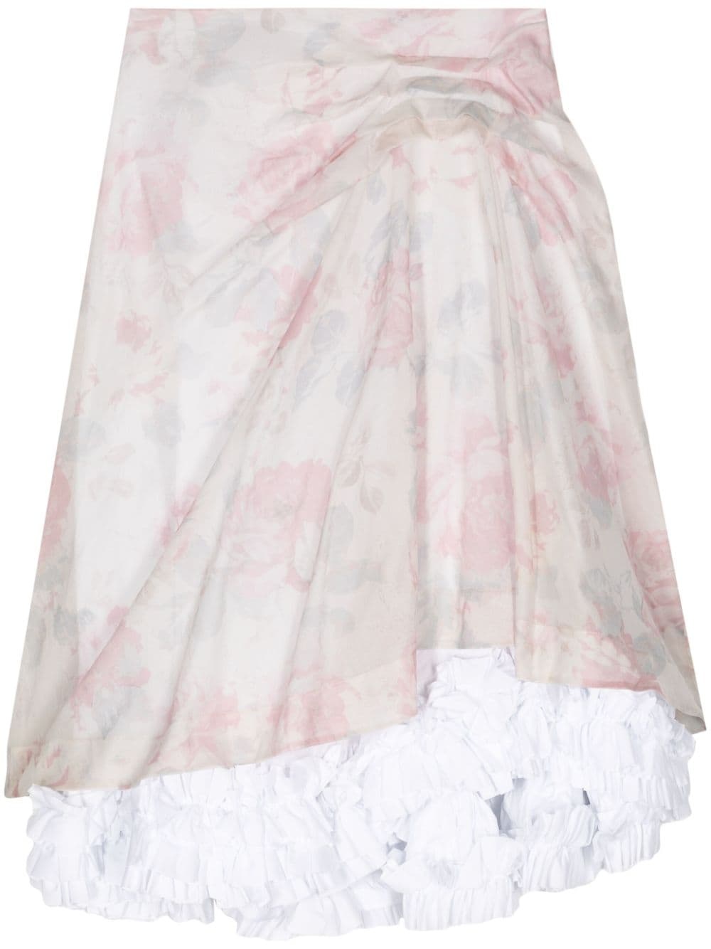 Jules gathered ruffle-trim skirt - 1