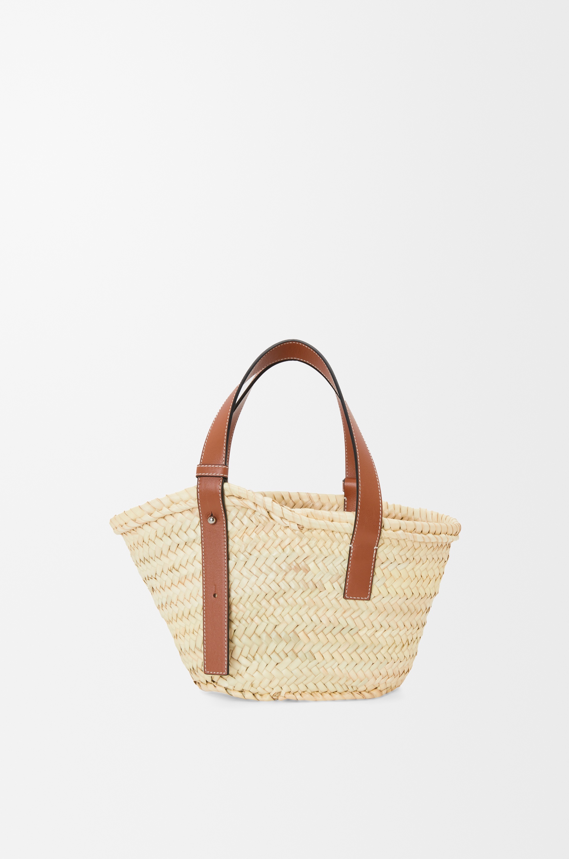 Small Basket bag in palm leaf and calfskin - 5