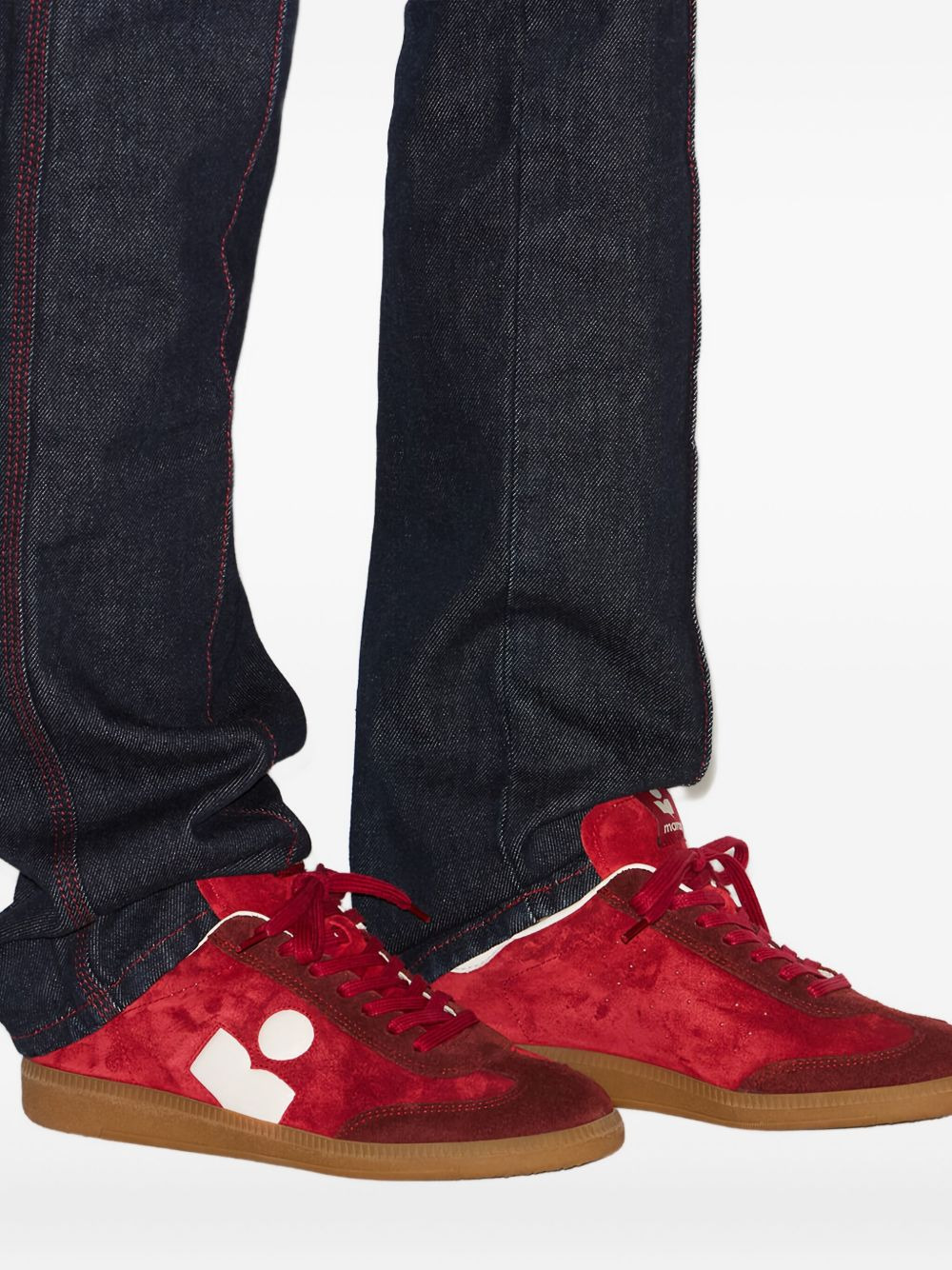 suede panelled sneakers - 5