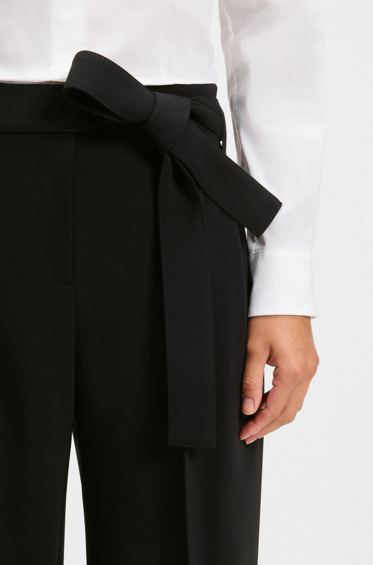 RELAXED-FIT TROUSERS IN CREASE-RESISTANT JAPANESE CREPE - 5