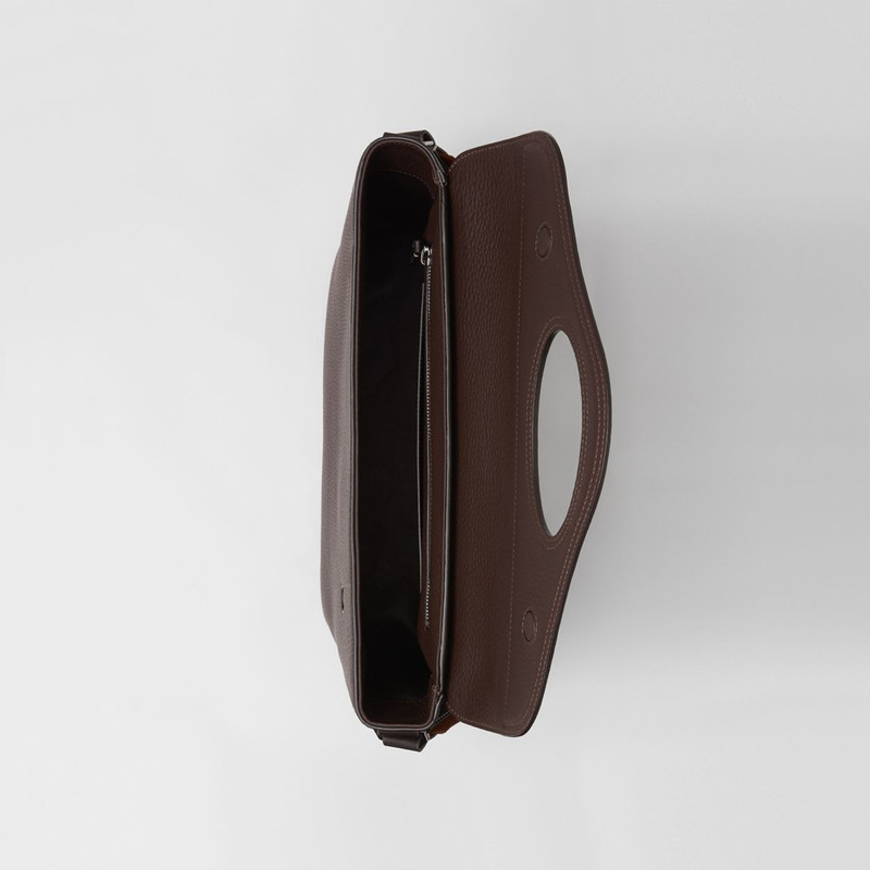 Grainy Leather Pocket Messenger Bag 5