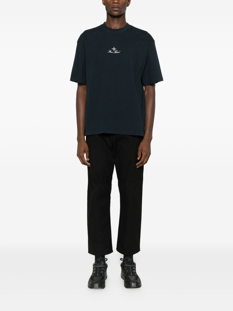 Stone Island logo-embroidered crew-neck T-shirt outlook