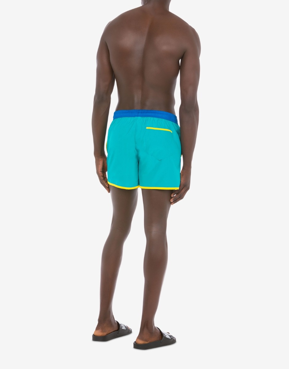 COLOR BLOCK SWIM TRUNKS - 4