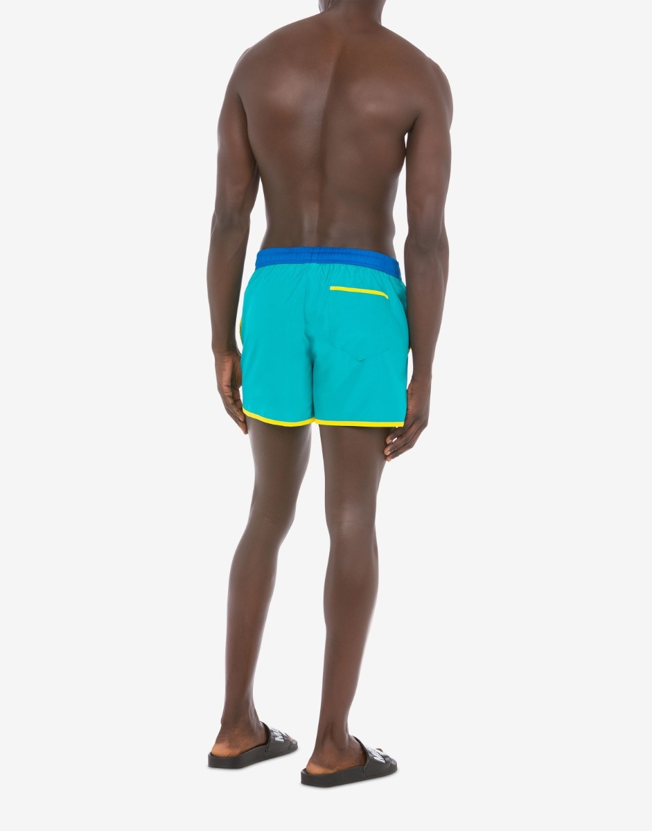 COLOR BLOCK SWIM TRUNKS - 6