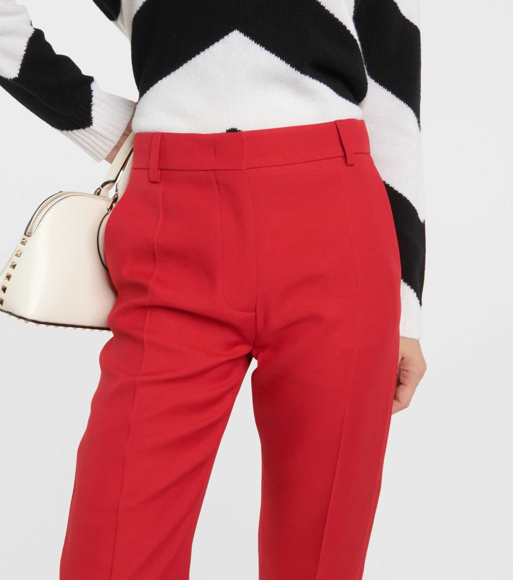 Crêpe Couture high-rise flared pants - 4