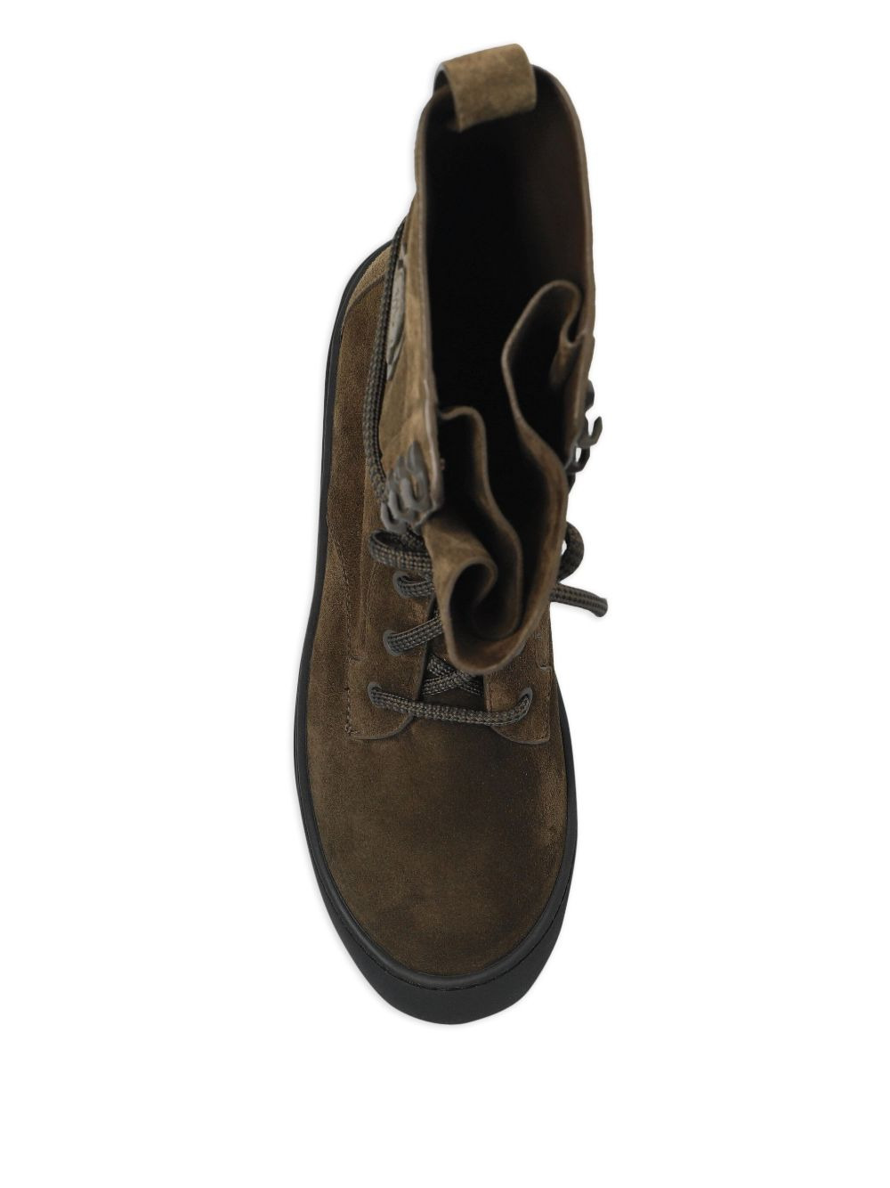 lace-up suede boots - 3