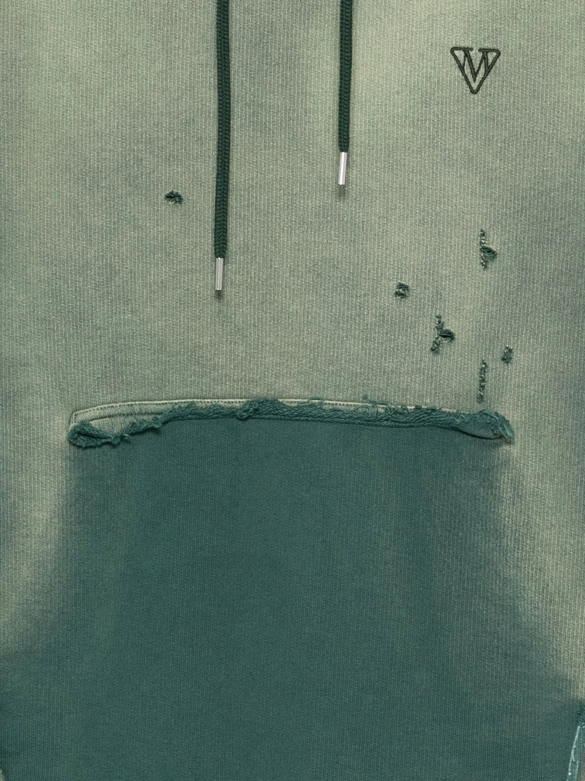 Maison Mihara Yasuhiro Distressed-effect Cotton Hoodie - 2