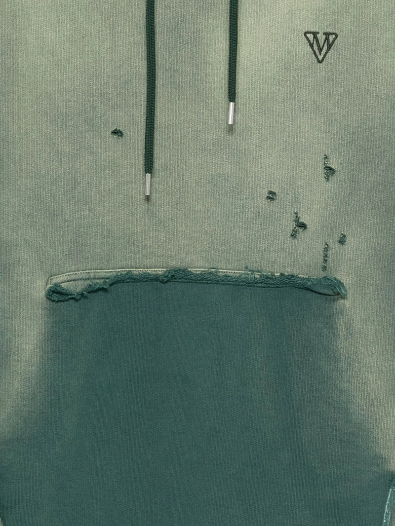 Maison MIHARAYASUHIRO Maison Mihara Yasuhiro Distressed-effect Cotton Hoodie outlook