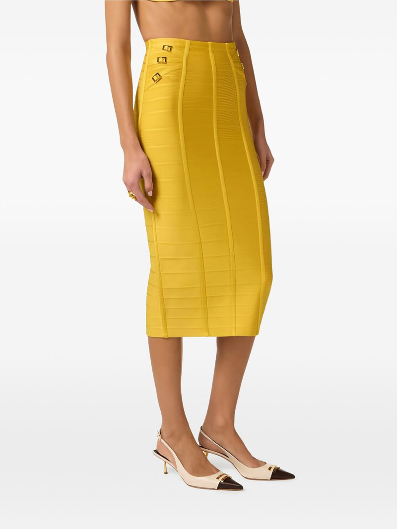 3D knit embellished midi skirt 4