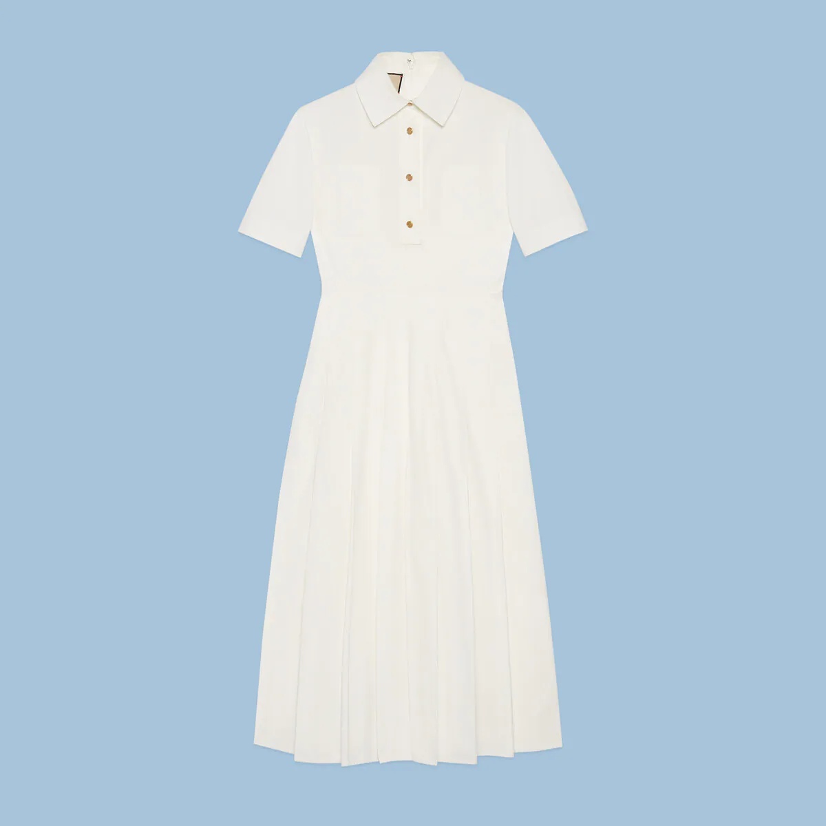 Cotton poplin long dress - 8